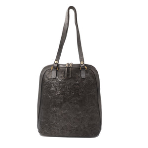 mk-1325 bak pack cincelado de flores trébol unicolor