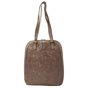 mk-1325 bak pack cincelado de flores trébol unicolor