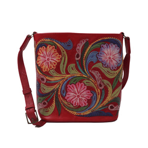bk-142  bolsa cincelada flores color