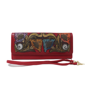 ck-1007 cartera cincelada  flores color