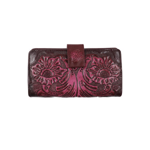 ck-20 cartera cincelada flores bicolor