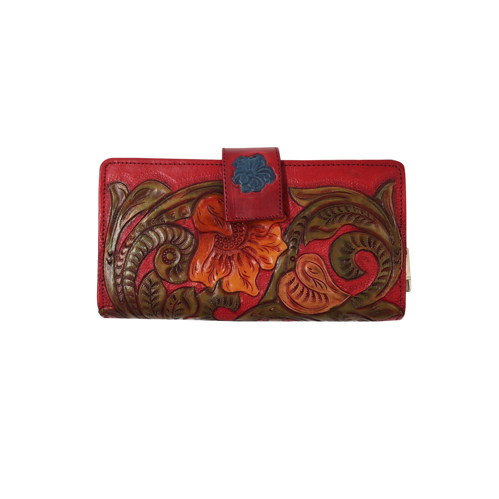 ck-20 cartera cincelada flores color