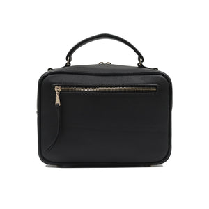 bk-125 bolsa de piel con asa chaquira artesanal de fauna