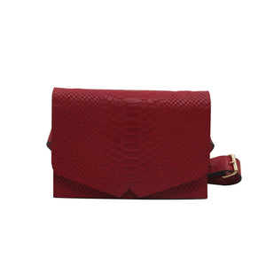 bk-114 bolsa  belt bag piel textura python