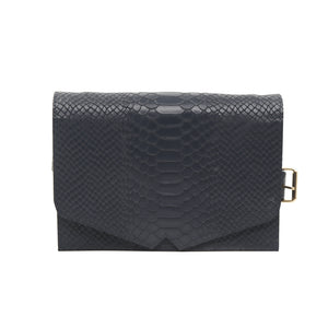 bk-114 bolsa  belt bag piel textura python