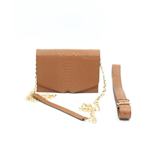 bk-114 bolsa  belt bag piel textura python