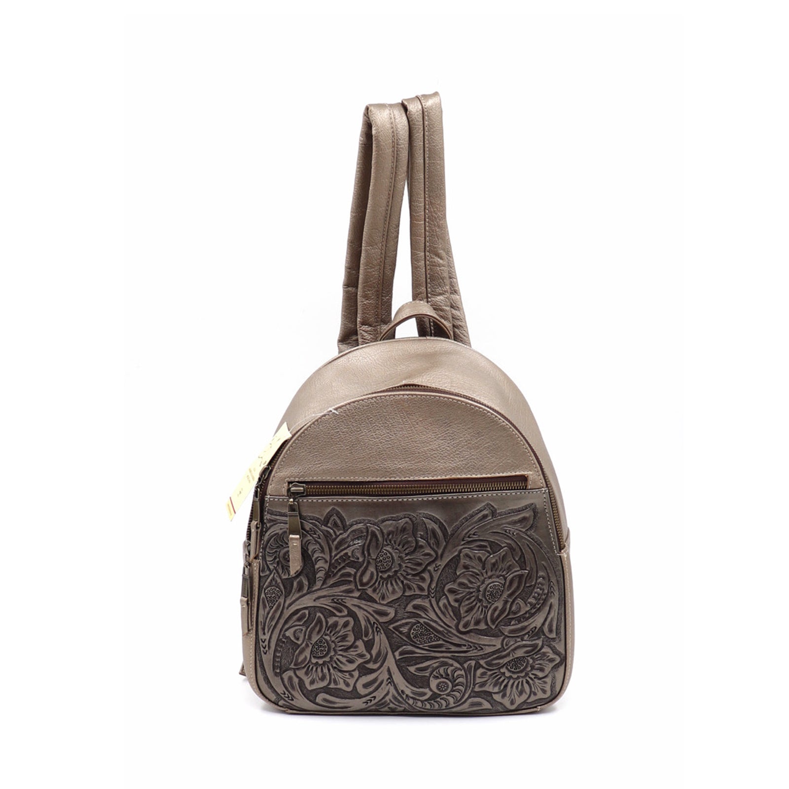 mk-1335 back pack cincelado de  flores bicolor