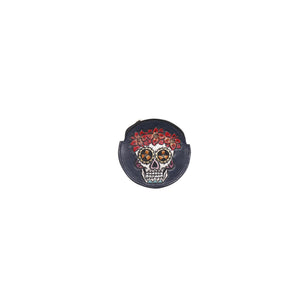 mn-1000 monedero  redondo cincelado de catrina