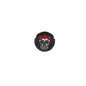 mn-1000 monedero  redondo cincelado de catrina