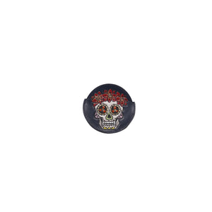 mn-1000 monedero  redondo cincelado de catrina