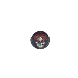 mn-1000 monedero  redondo cincelado de catrina