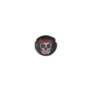 mn-1000 monedero  redondo cincelado de catrina