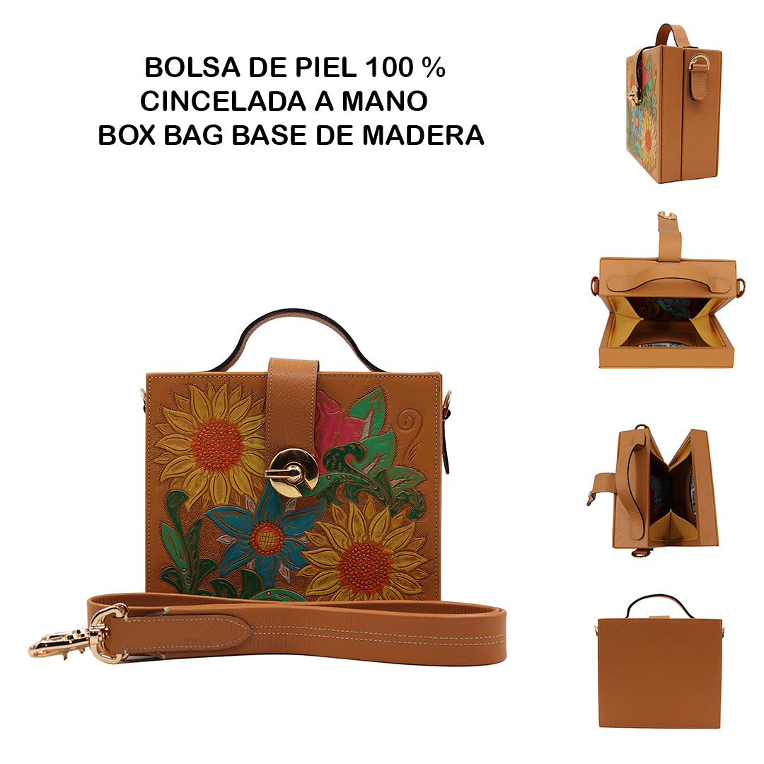 bk-3025 bolsa cincelada girasoles color