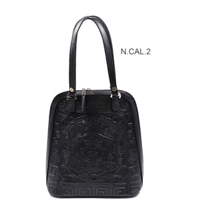 mk-1325 back pack cincelado de calendario azteca bicolor